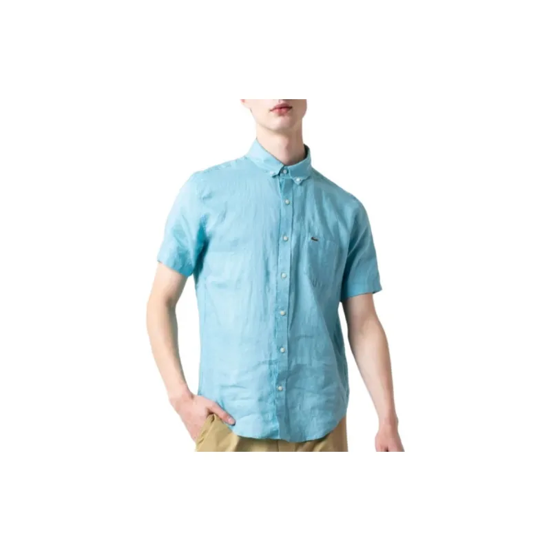 LACOSTE Shirts Men Turquoise-2