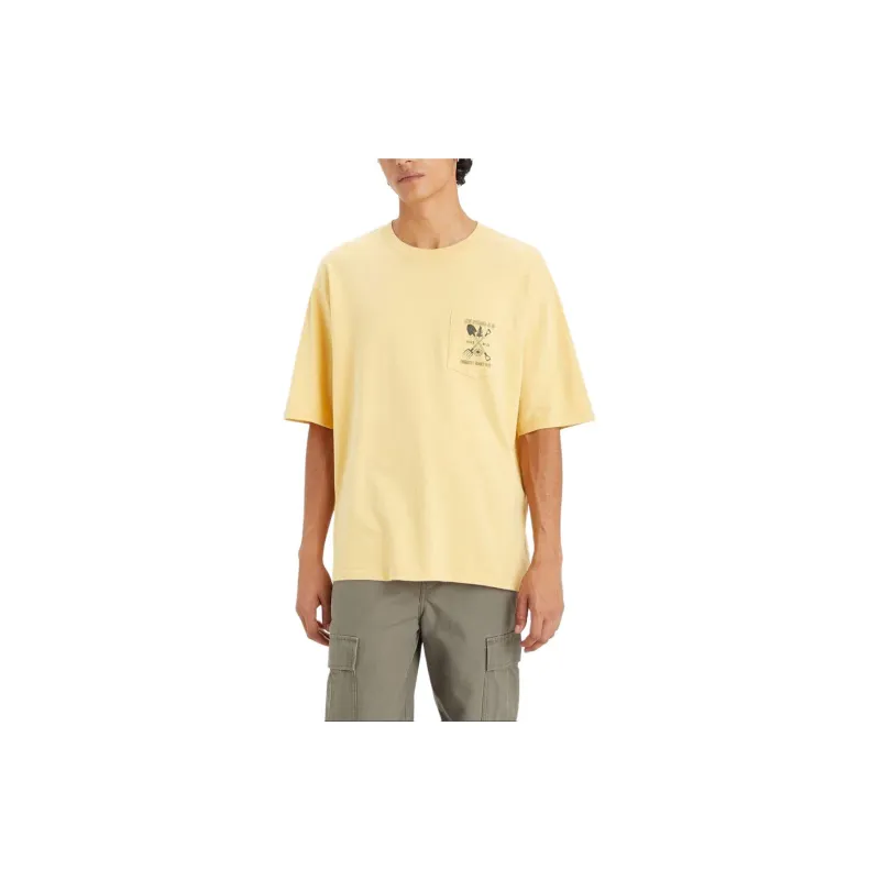 Levi's Short Sleeve Workwear T Shirt T Shirt Men's Yellow-2