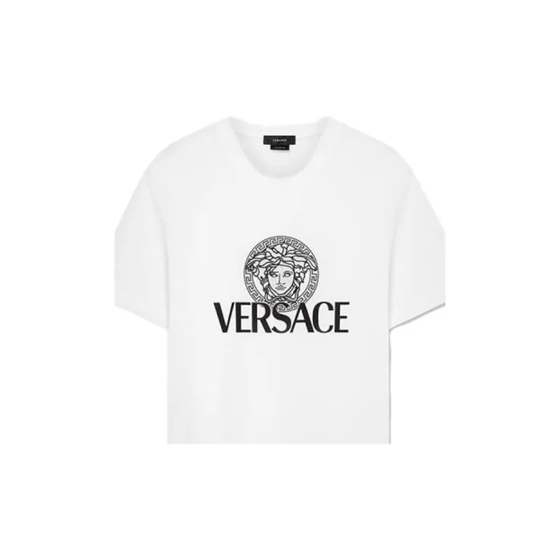 VERSACE Medusa Head Printed Crewneck T Shirt-4