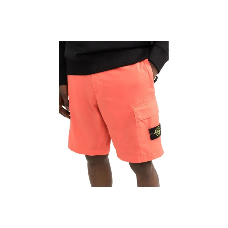 STONE ISLAND Cargo Shorts Men Orange-2