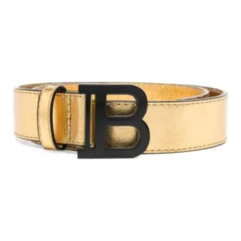 BALMAIN Logo-buckle Leather Belt