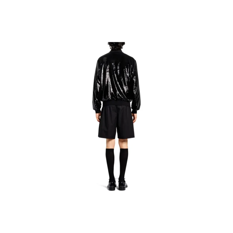 PRADA Sequin-Embellished Long-Sleeved Zipped Bomber Jacket-2