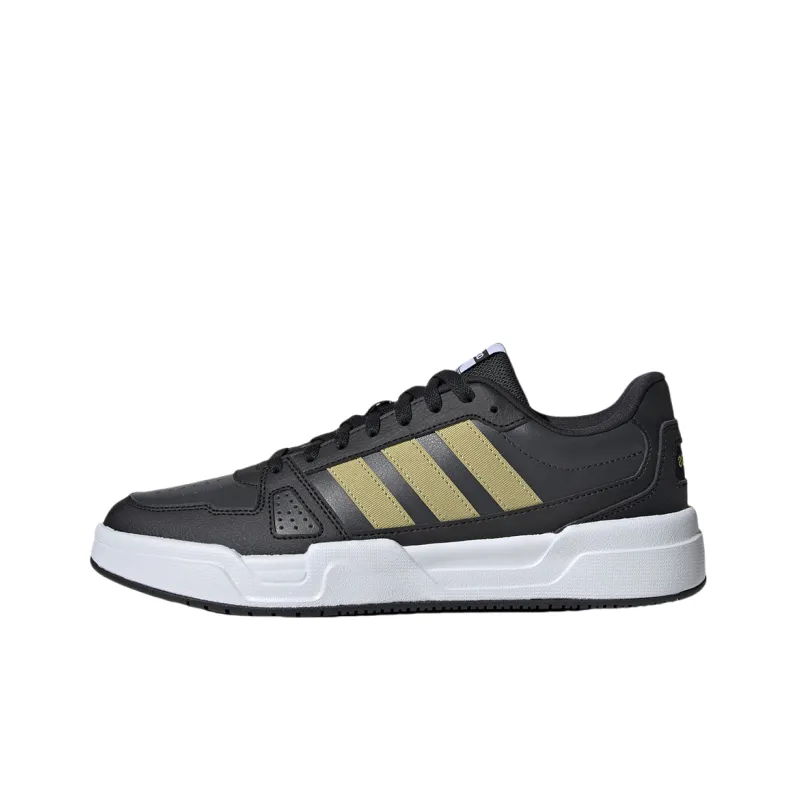 Adidas Anti Slip Wear Resistant Low Top Skateboard Shoes Unisex Black Gold-0