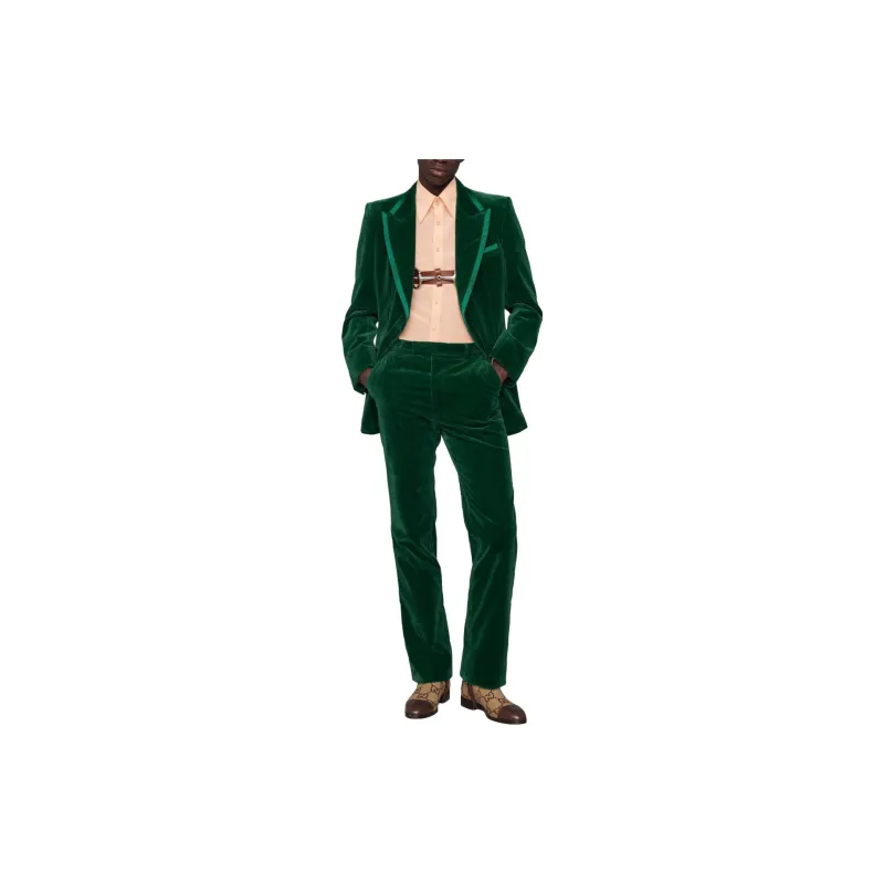 GUCCI Casual Pants Men's Emerald Green-1
