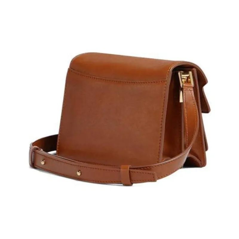 MARNI Trunk Calfskin Trunk Bag Shoulder Bag Crossbody Bag Women's Brown-4