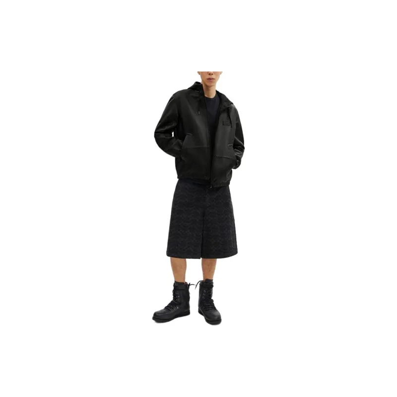 COACH SS24 Leather Jacket Men's Black-2