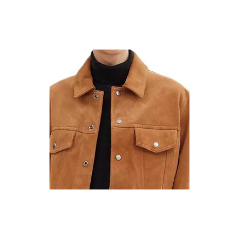 COACH SS24 Leather Jacket Men's Umber-3
