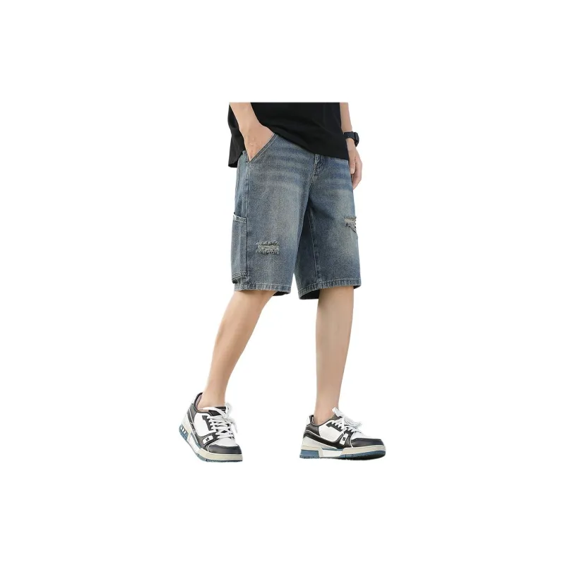 Tonlion Denim Shorts Men's Blue Tone-2