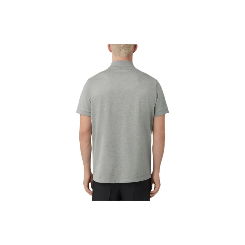 Burberry Polo Shirts Men Light Heather Gray-2