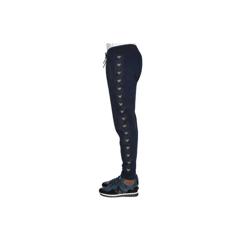 EMPORIO ARMANI Knitted Sweatpants Men Navy Blue-2