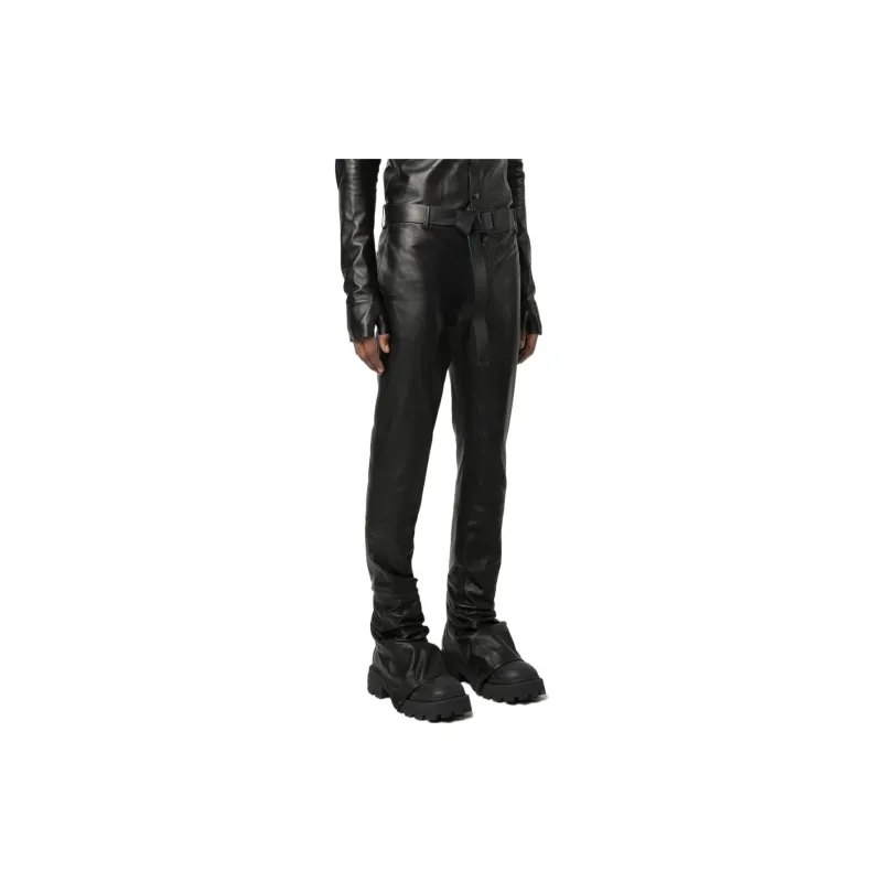 OFF WHITE Belted Lea Super Skinny Pant-3