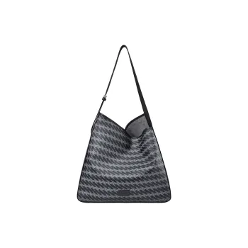 OMTO PVC Tote Crossbody Handbag, Shoulder Bag Women's Truffle Black