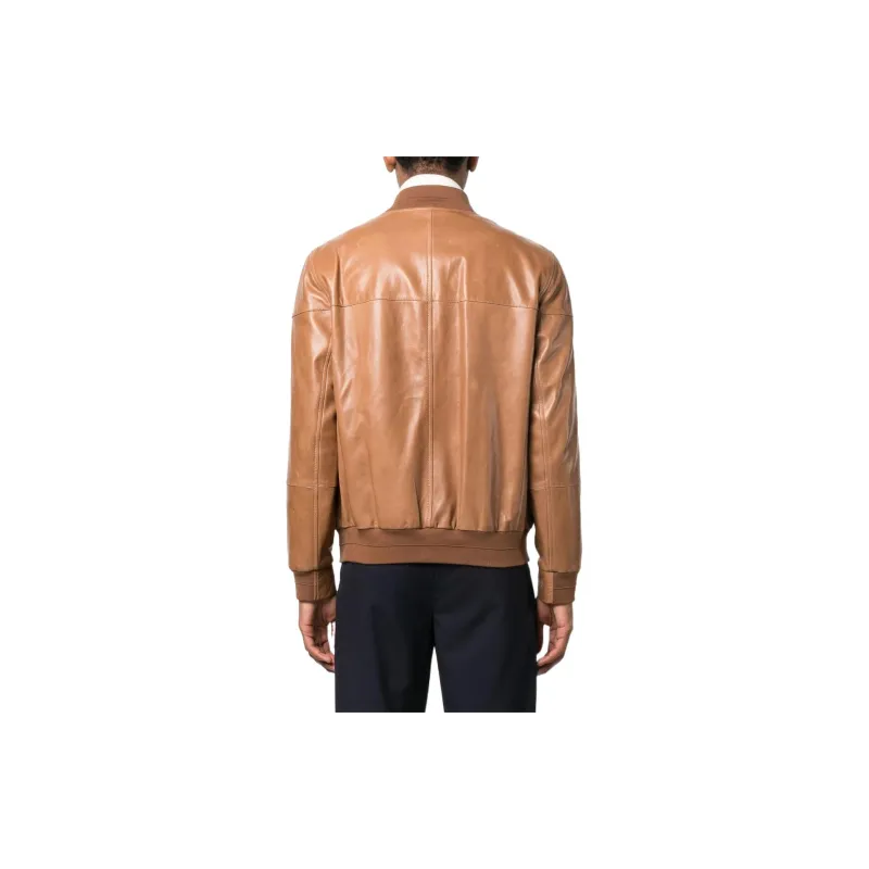 Brunello Cucinelli Leather Jackets Men Brown-2