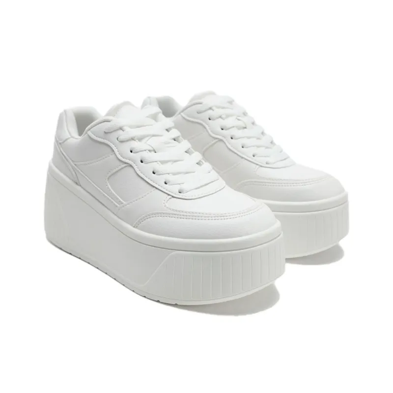 ZARA Low Top Skateboard Shoes Women's White-1