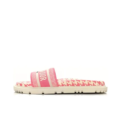 DIOR Women's DWay Slide 'Houndstooth - Peony'