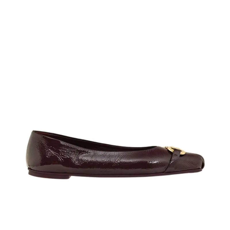 FERRAGAMO Casual Single Shoes Women's Burgundy-1