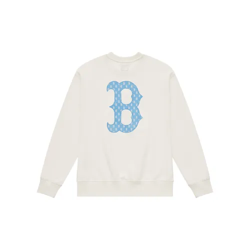 MLB MONOGRAM Reading Collection Sweatshirts Unisex Cream