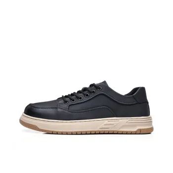 Mr. Thorn Tree Breathable Wear Resistant Height Increasing Low Top Casual Shoes Men's Black