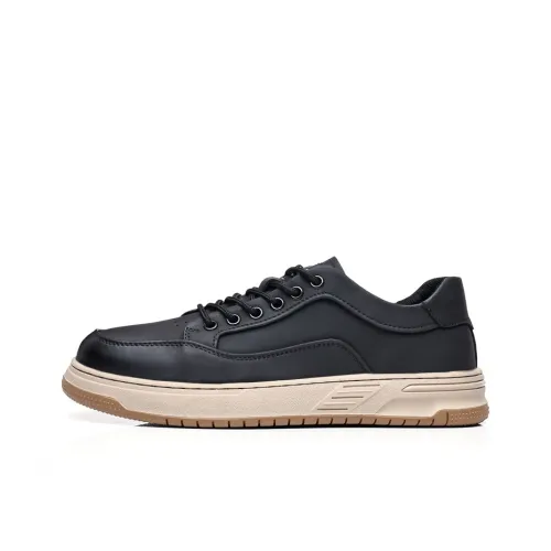 Mr. Thorn Tree Breathable Wear Resistant Height Increasing Low Top Casual Shoes Men's Black