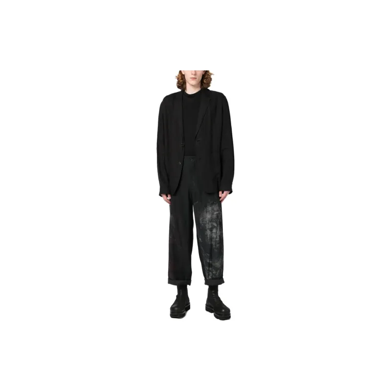 Yohji Yamamoto Graphic print Wide leg Trousers-1