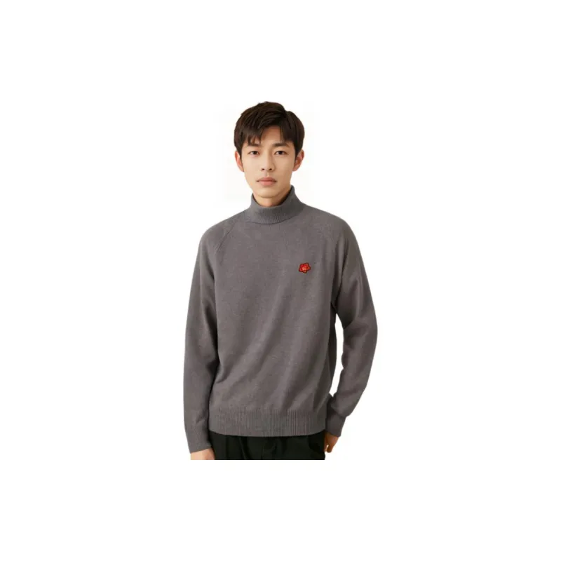 KENZO Boke Flower Embroidered Roll Neck Knit Jumper-4