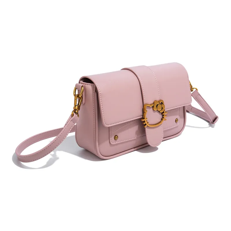 MESUCA Sanrio Hello Kitty PU Shoulder Bag Regular Women's Black/White/Pink-2