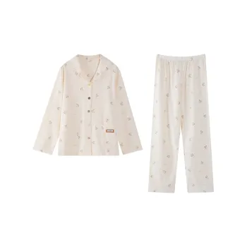 DAMOS·LOVE Pajama Set Women's Beige Yellow