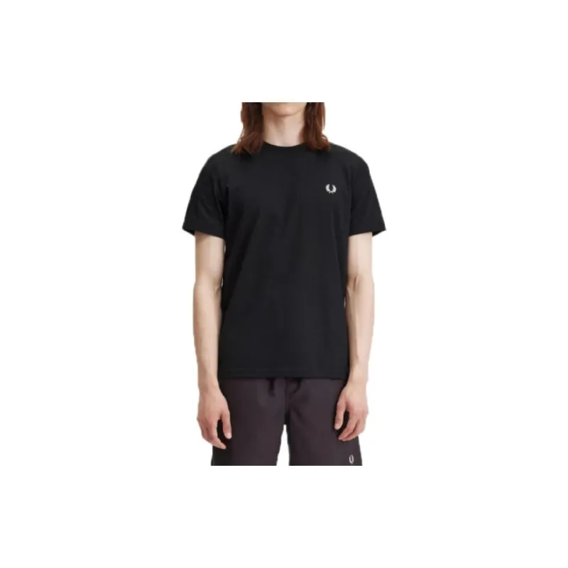 FRED PERRY Logo print Cotton T shirt-3