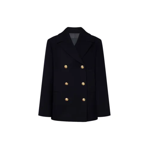 MO&CO Coats Women's Blue Black