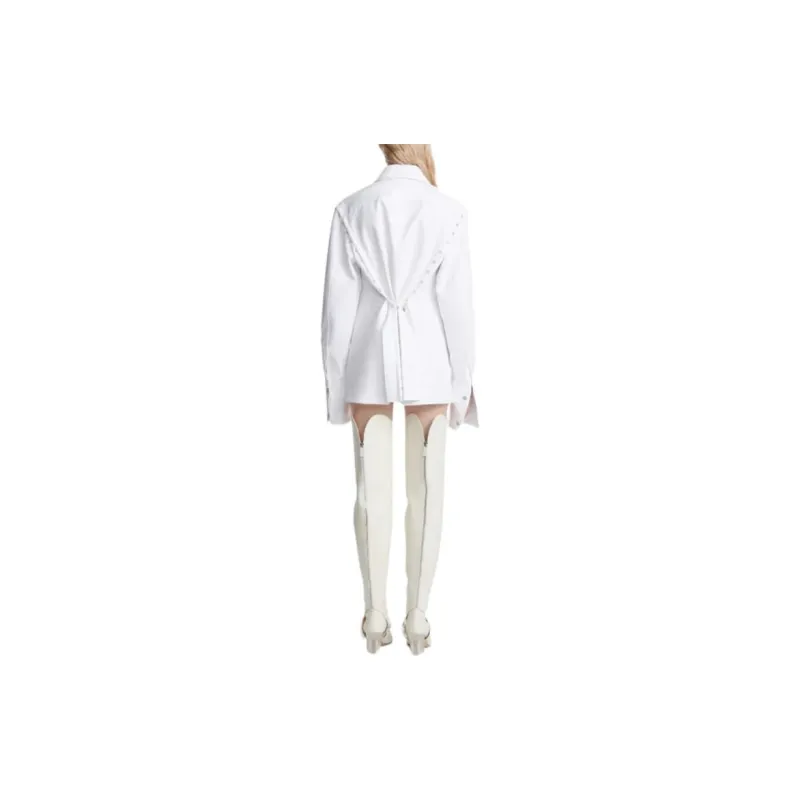 DION LEE Column print Hook and eye Shirt Jacket-4