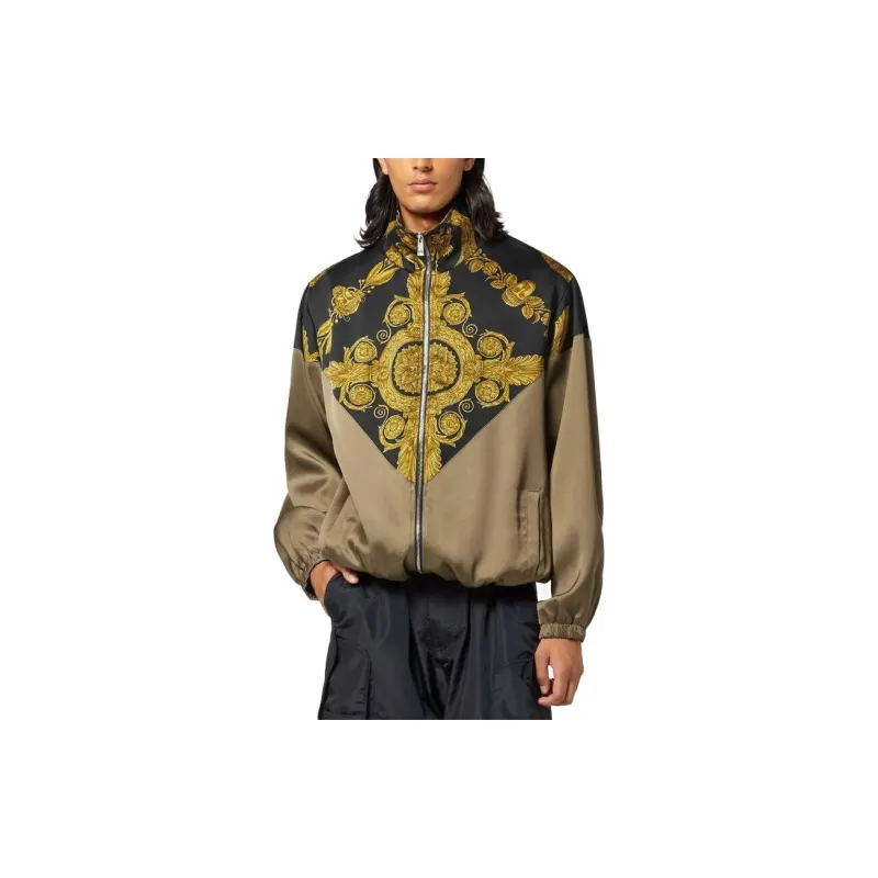 VERSACE Baroque Pattern Zip Up Track Jacket-2