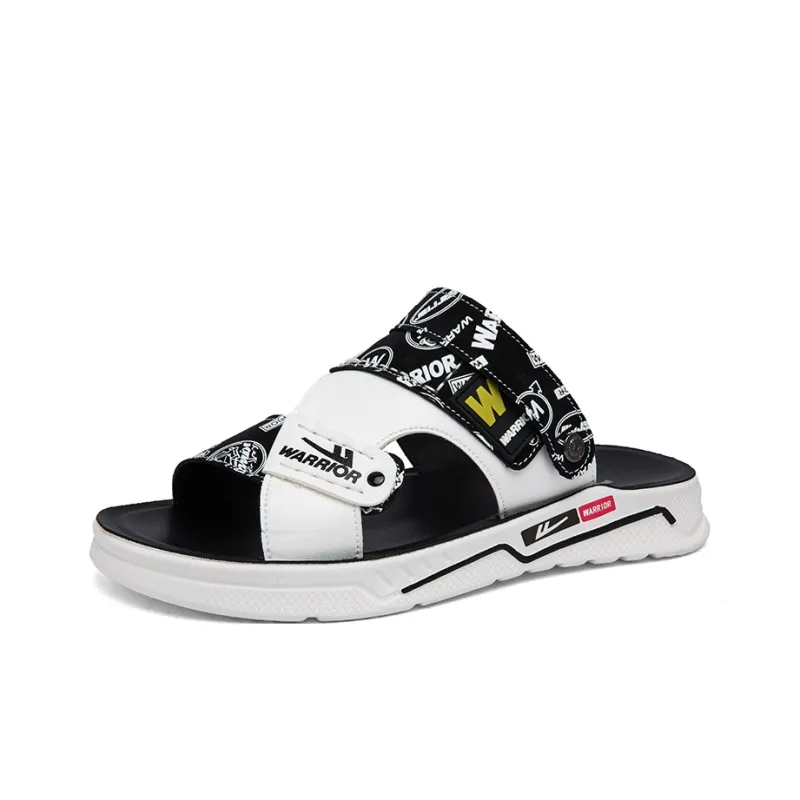 Warrior Casual Chef Shoes Beach Sandals Men's White Black-0