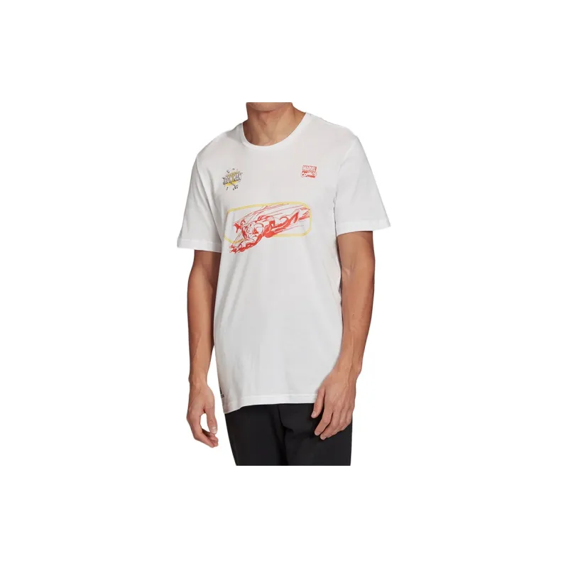 Adidas T Shirts Men White-3