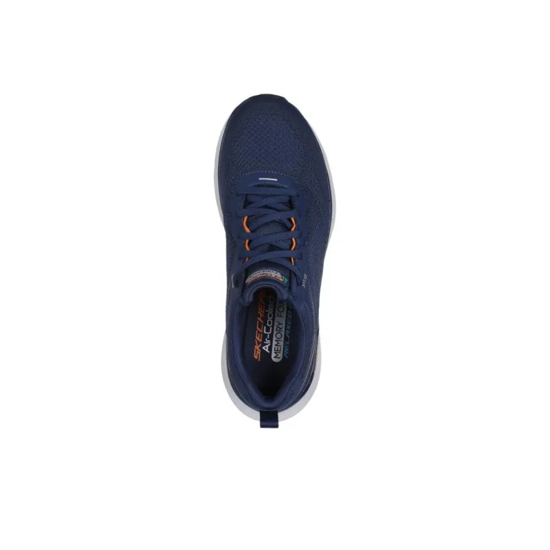 Skechers Relaxed Fit Slip Resistant Low Top Casual Shoes Men's Blue-3