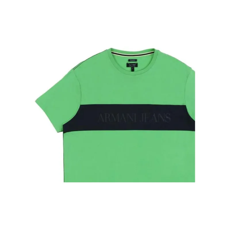 ARMANI JEANS T Shirts Men Green-3
