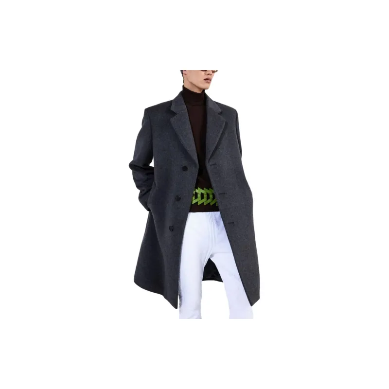 PRADA Single-Breasted Straight Hem Coat-3