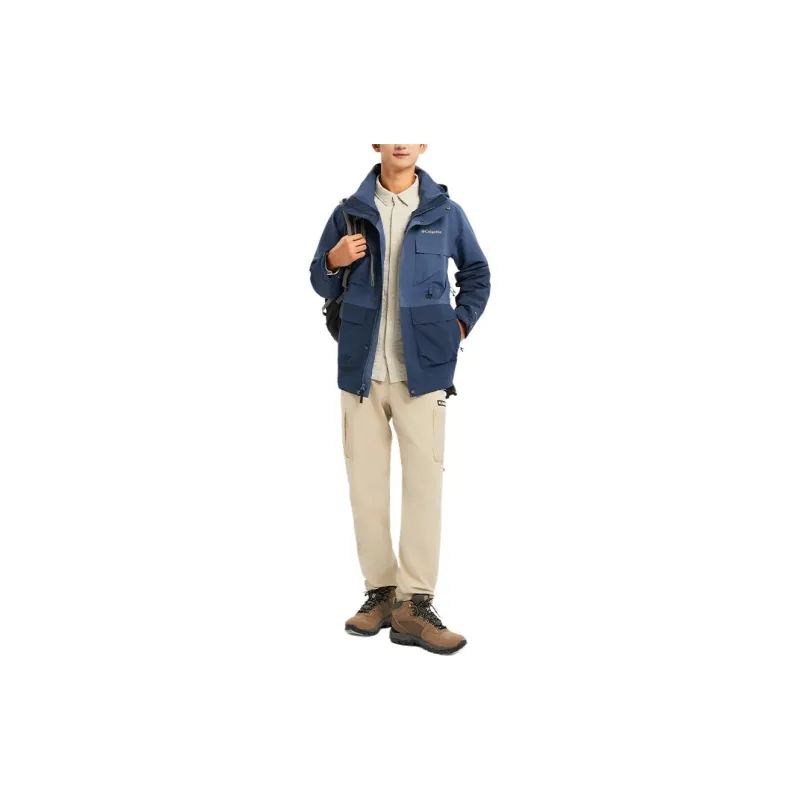 Columbia Transit Waterproof And Windproof Windbreaker Jacket Men's Blue-1