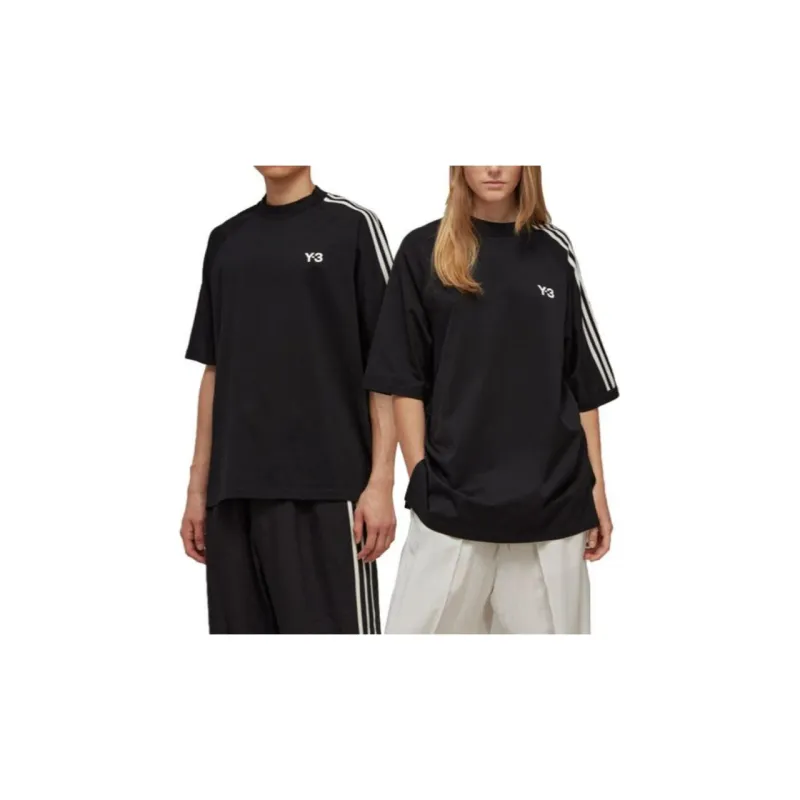 Y 3 Logo print Cotton T shirt-5