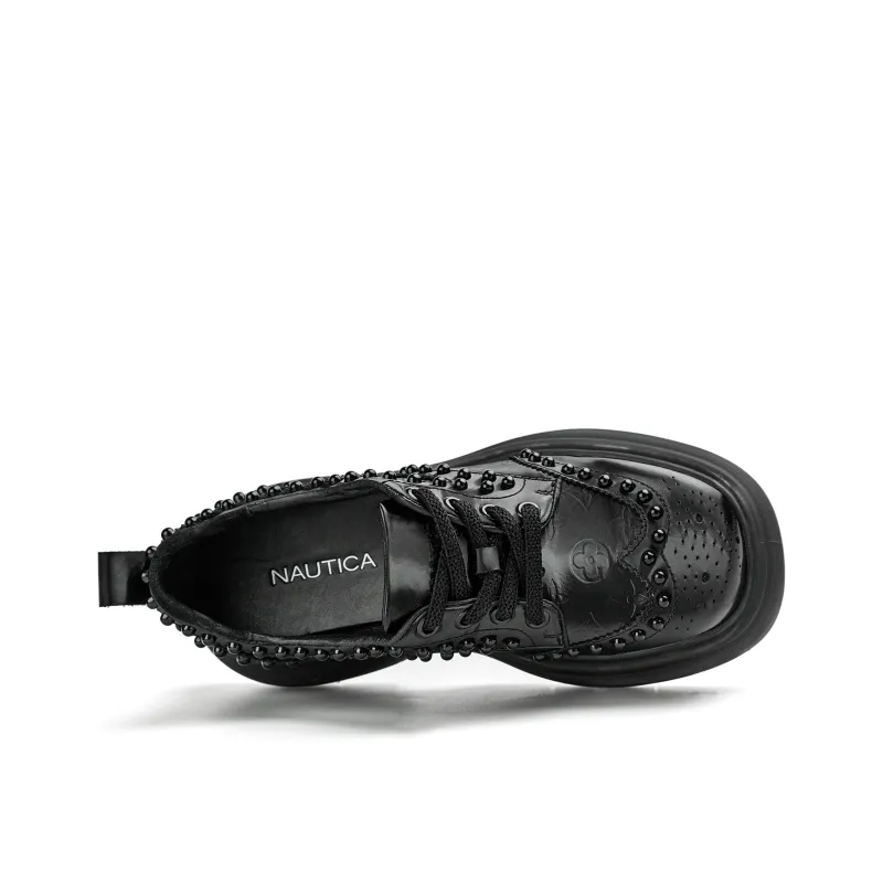 NAUTICA Loafers 5cm Women's Black-4