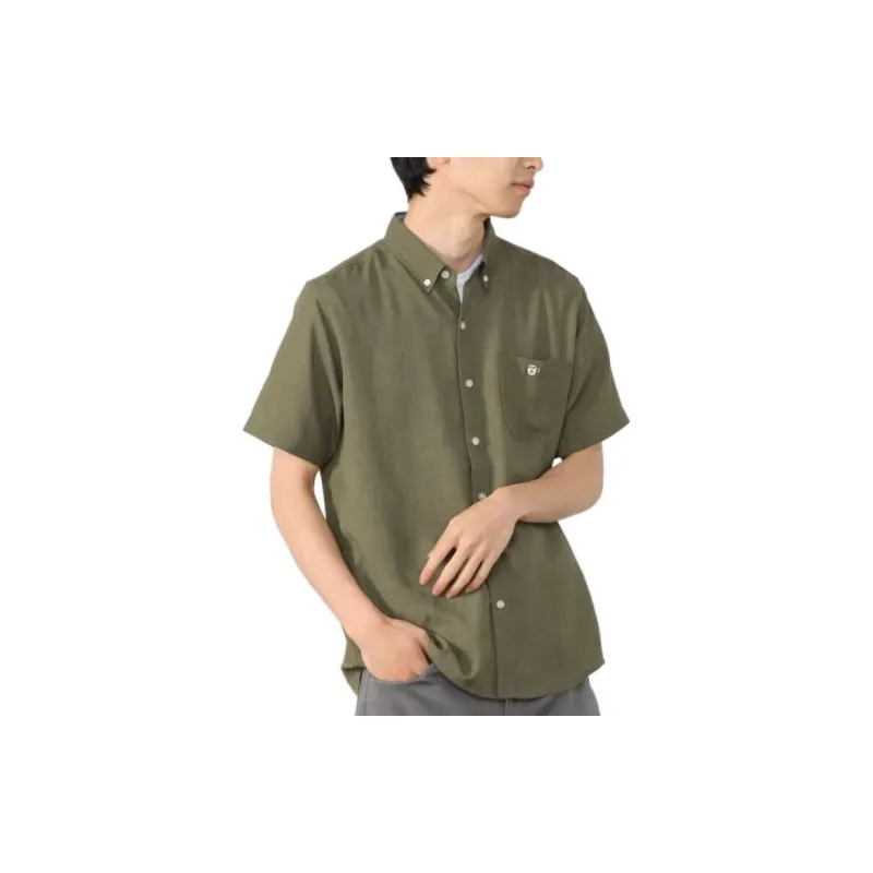 Beams Shirts Men Olive Green-6