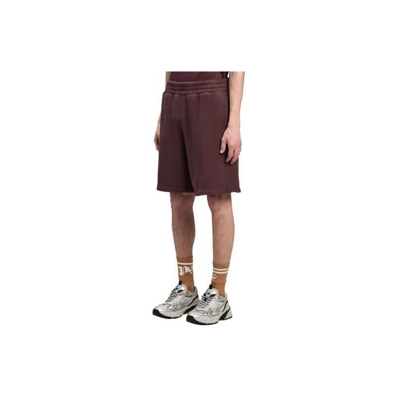 PALM ANGELS Logo Printed Elastic Waist Track Shorts-3
