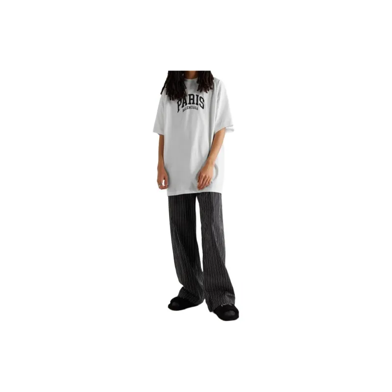 Balenciaga T Shirt Loose Fit Men's White-1