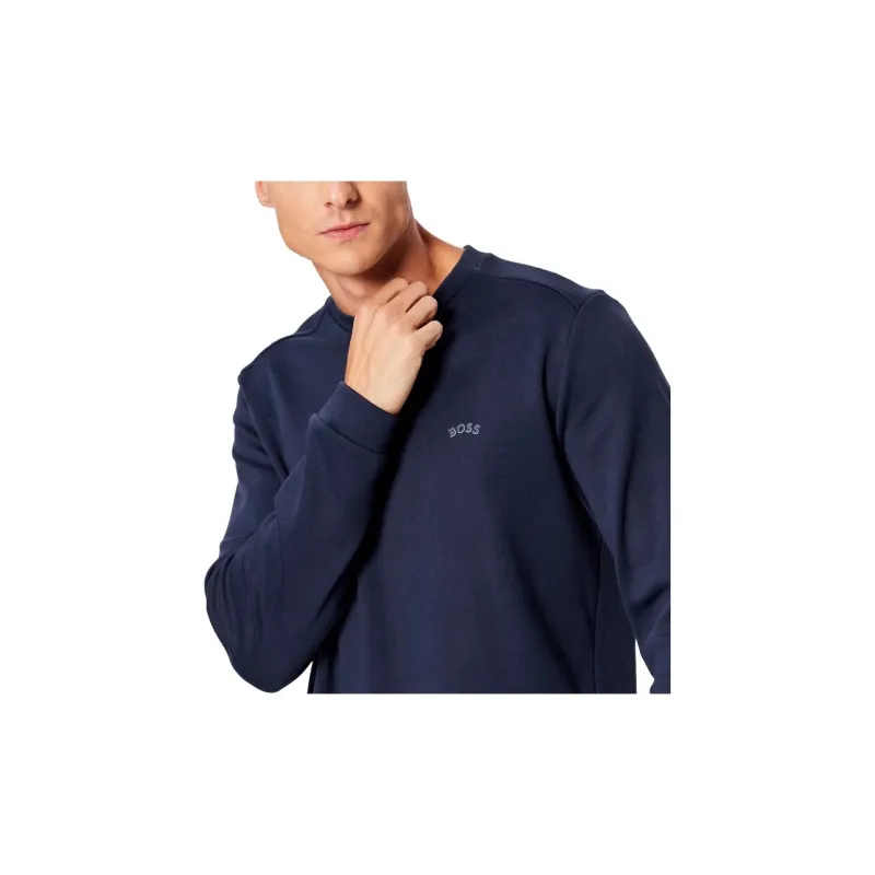 HUGO BOSS Salbo Curved Logo print Sweatshirt-5