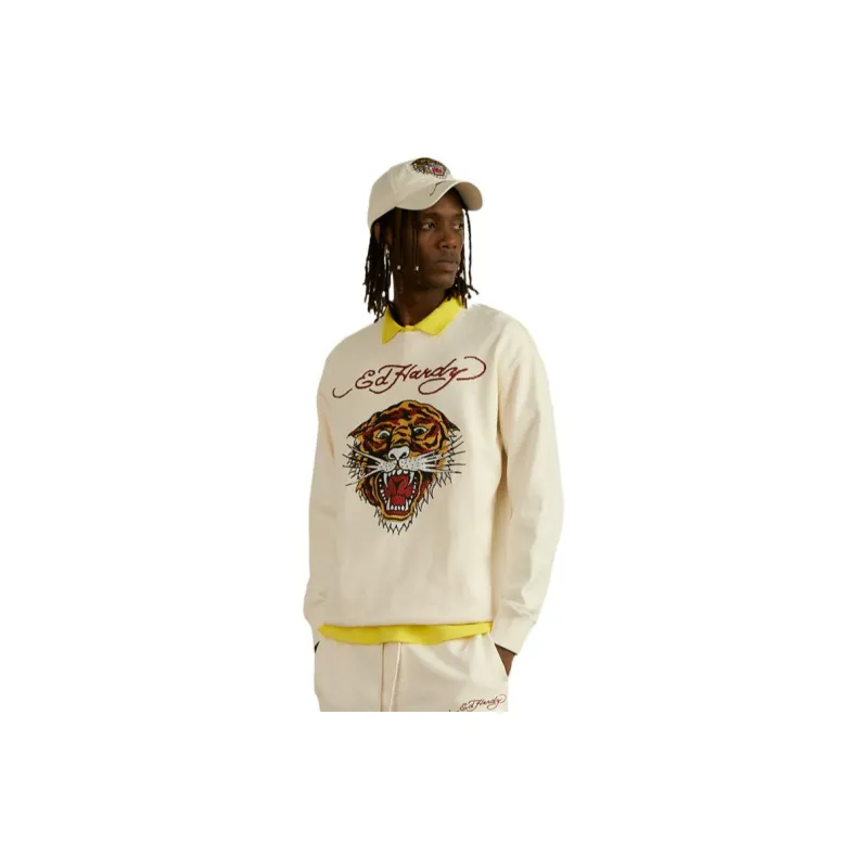 Ed Hardy Polo Shirt Men's Ivory White-3