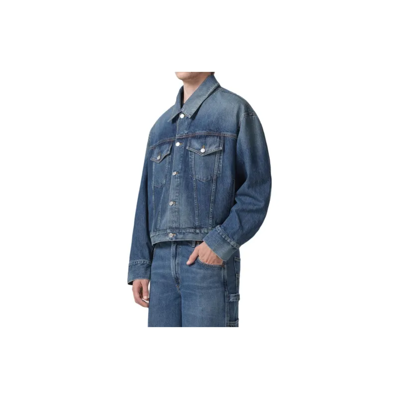 AGOLDE Denim Jackets Men Blue-4