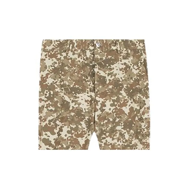 Burberry Monogram Print Stripe Detail Cotton Trousers-4