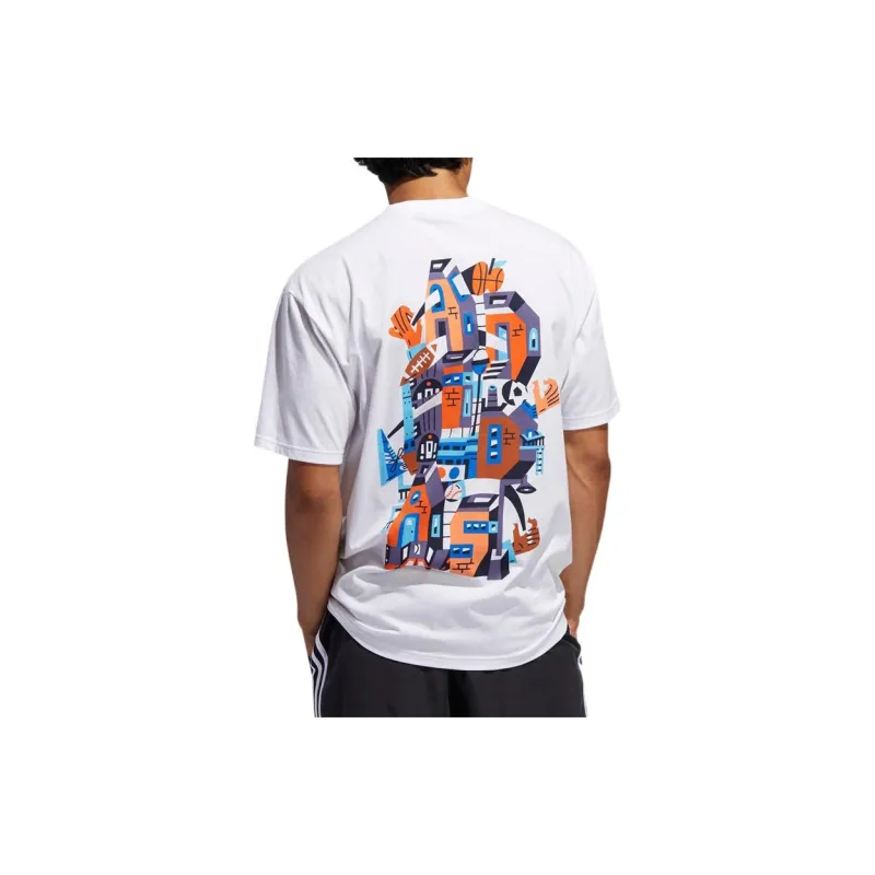 Adidas T Shirts Men White-2