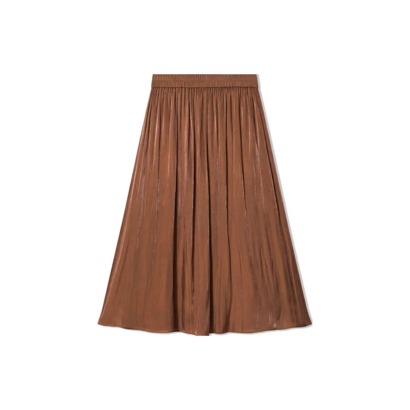 COVERINS Casual Long Skirts Women's Caramel-1
