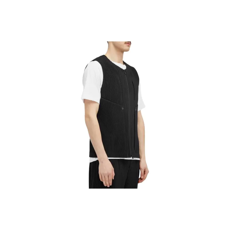 Homme Plissé Issey Miyake Round neck Ribbed Vest-2