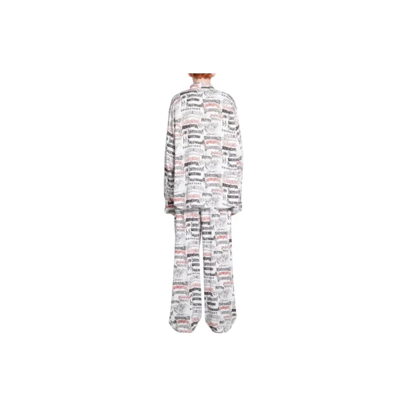 Balenciaga All-Over Logo Long-Sleeve Shirt-7